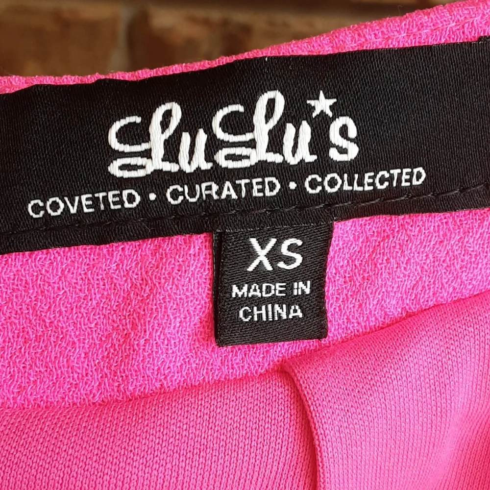 Lulus Exclusive Test Drive Neon Barbie Pink Dress Size XS. - Picture 7 of 9